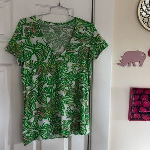 Lilly pulitzer green elephant Michelle top.